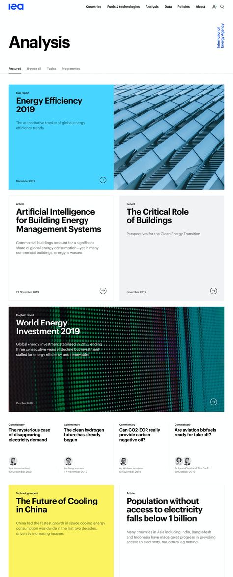 International Energy Agency — AREA 17 Wireframe Web, Building Management System, Banner Design Layout, Web Design Mobile, Building Management, Agency Website, Web Inspiration, Web Layout Design, Website Layout