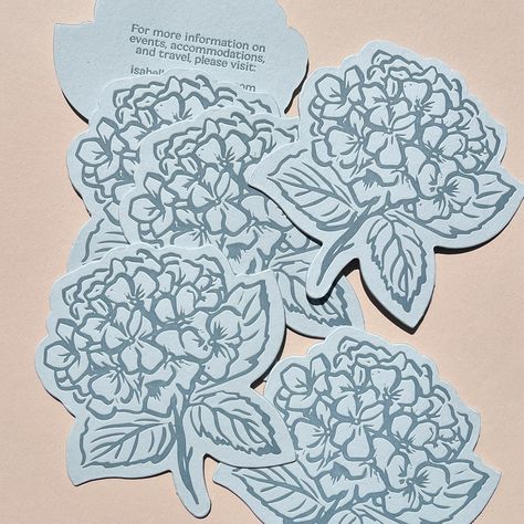 Cricut Embossed Wedding Invitations, Save The Date Hydrangea, Colorplan Papers, Hydrangea Invitation, Hydrangea Illustration, Die Cut Invitations, Card Designs Ideas, Illustrated Wedding Invitations, Wedding Graphics