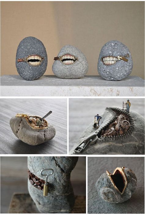 Ami Victorio Design | Stone art, Pebble art, Rock crafts Decoration Beton, Astuces Diy, Art & Craft Paint, Concrete Crafts, Rock Painting Patterns, Cement Crafts, Concrete Art, Rock Painting Designs, Stone Crafts