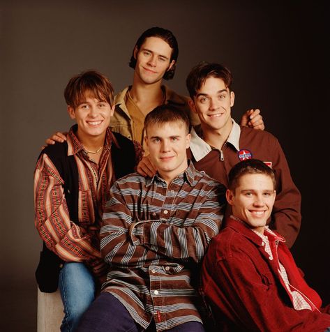 Best/worst boyband outfits of all time: Take That- CosmopolitanUK Robbie Williams Take That, Take That Band, Jason Orange, Howard Donald, 12th July, Mark Owen, Gary Barlow, Gavin And Stacey, Band Outfits