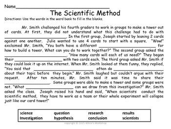 Scientific Method WorksheetStudents use the word bank to fill in the blanks.Includes a worksheet and answer key Scientific Method Quiz, Scientific Method Elementary, Teaching Scientific Method, Scientific Method Printable, Scientific Method Middle School, Scientific Method Worksheet Free, Scientific Method For Kids, Scientific Method Experiments, Scientific Method Steps