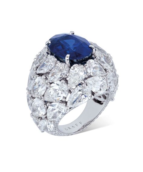 Graff Sapphire, Graff Jewelry, Sapphire And Diamond Ring, Jewelry Boards, Fancy Diamonds, Royal Jewelry, I Love Jewelry, Jewelry Ring, High Jewelry