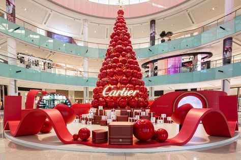 Christmas Mall Decoration 2023, Street Christmas Decorations, Xmas Color, Xmas Drawing, Christmas Booth, Xmas Design, Mall Decor, Christmas Beer, Gold Christmas Decorations