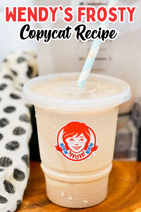 This Wendy’s Frosty Copycat Recipe requires just three ingredients to create a delicious and creamy frozen treat at home just like the original. Wendy’s Frosty Copycat Recipe, Copycat Wendys Frosty, Wendy’s Frosty Copycat, How To Make Wendy’s Frosty’s, Diy Wendy’s Frosty, Copycat Frosty Wendy's, Wendy’s Chocolate Frosty Recipe Easy, Wendy Frosty, Wendy’s Vanilla Frosty Recipe