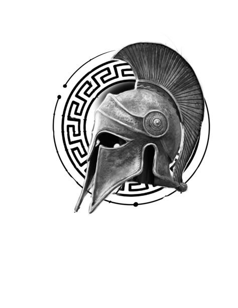 Greek Logo Design, Hades Helmet, Celtic Raven Tattoo, Spartan Helmet Logo, Pop Culture Tattoos, Greek Tattoo, Helmet Drawing, Celtic Raven, Culture Tattoos