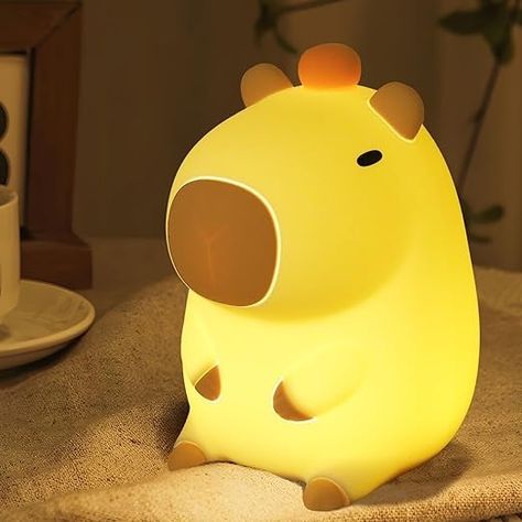 Ratoher Capybara Night Light, Silicone Dimmable Nursery Nightlight, Cute Night Light for Kids, Rechargeable Bedside Touch Lamp for Breastfeeding Toddler Baby Kids Decor (Capybara) - Amazon.com Cute Night Lights, Nursery Night Light, Touch Lamp, Game Room Decor, Interior Deco, Night Lamps, Led Night Light, Kids Decor, Dorm Decorations