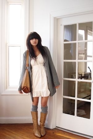 dress and long cardigan Southern Winter, Florida Fall, Florida Winter, California Fall, California Winter, Tall Socks, Florida Fashion, Girly Dresses, Winter Hair