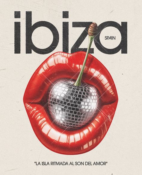 IBIZA :: Behance Edm Art, Ibiza Poster, Love Typography, Create Brand, Poster Inspiration, Wacom Cintiq, Flyer Ideas, Shoe Design Sketches, Lyon France