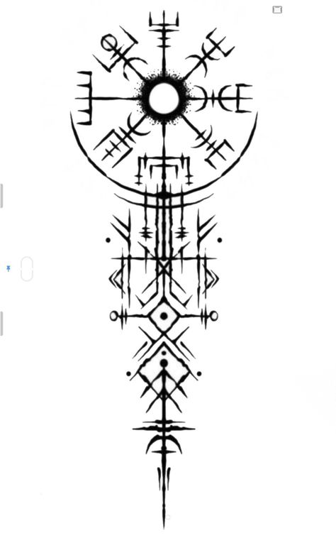 Vikings Symbols Tattoo, Vikings Tattoo Ideas, Vegvisir Tattoo Design, Vegvisir Tattoo, Viking Compass Tattoo, Vegvisir Symbol, Viking Rune Tattoo, Scandinavian Tattoo, Viking Tattoo Symbol