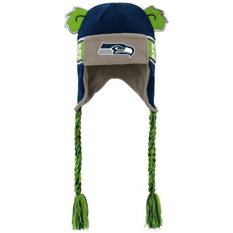 This Seattle Seahawks Wordmark Ears Trooper knit hat is a must-have piece in your little one's collection. It has adorable over the ear flaps and colorful braided tassels that will help highlight your kiddo's fandom. Plus, the soft fleece lined interior will keep their head warm for the entire game. Seahawks Game Day, Braided Tassels, Nfl Gear, Ear Hats, Shield Design, Seattle Seahawks, College Girls, Knit Hat, The Ear