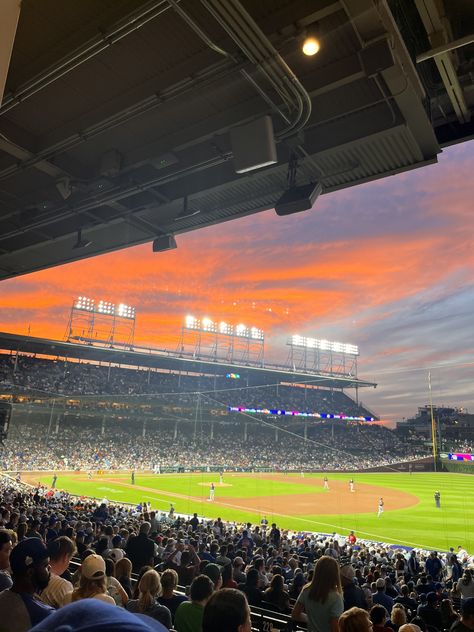 #cubs #cubbies #gocubsgo #wrigleyfield #summertimechi #summer #chicago #city #baseball Cubs Game Aesthetic, Go Cubs Go, Chicago Cubs Baseball, Some Nights, Cubs Baseball, Wrigley Field, Year 5, Chicago City, Baseball Games