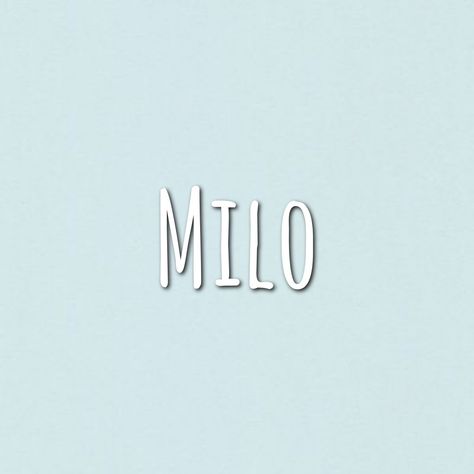 Milo Name, Naming Characters, Meaningful Baby Names, Baby Name List, Pretty Names, Name List, Baby Boy Names, Boy Names