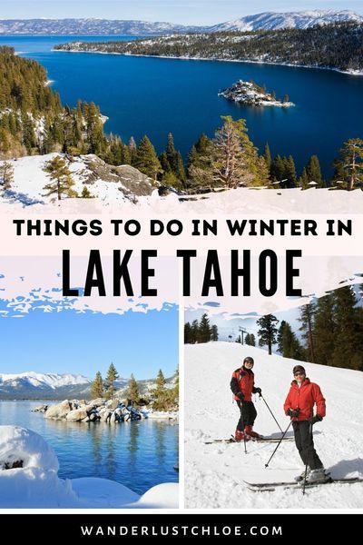 With spectacular scenery, world-class skiing, music festivals and a whole range of outdoor activities on offer, there are so many wonderful things to do in Lake Tahoe in winter! Find out about the best places to skiing, some rainy day activities, great cafes, bars and restaurants and the best viewpoints around Lake Tahoe. If you're planning a winter vacation in Lake Tahoe, this is the guide for you. #LakeTahoe #California #Nevada #WinterHoliday #WinterVacation Tahoe In Winter, Cheap Winter Vacations, Lake Tahoe Winter, Tahoe Winter, Vacations In The Us, Winter Travel Destinations, Usa Travel Guide, South Lake Tahoe, Usa Travel Destinations