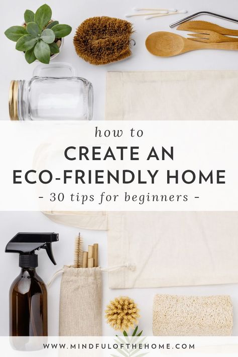 There are many simple lifestyle changes you can make to create a eco-friendly home that don't require much effort and actually save money! These easy tips will help get you started. Eco Friendly Home Decor, Eco Friendly Living Aesthetic, Eco Project, Intentional Motherhood, Waste Free Living, Environmentally Friendly Living, Conscious Consumption, Zero Waste Home, Eco Lifestyle