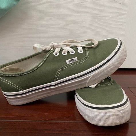 I might be biased but you should probably buy this on Depop 👍 https://depop.app.link/KXaAd2pvfqb Vans Green, Vans Authentic, Shoe Obsession, Vans Authentic Sneaker, Top Shoes, Vans Sneaker, Fashion Inspo Outfits, Olive Green, Fashion Inspo