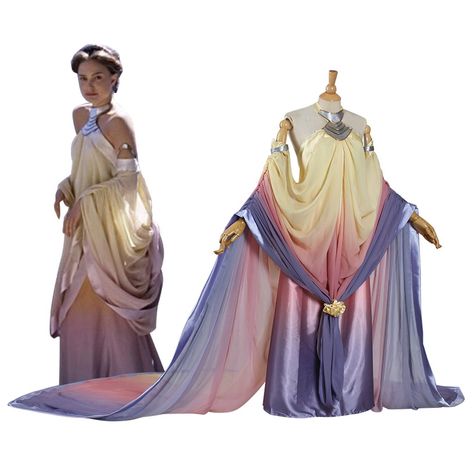 Cosplaydiy+Women's+Dress+Star+Wars+Queen+Padme+Naberrie+Amidala+Medieval+Dress+Halloween+Cosplay Padme Amidala Dress, Queen Amidala Costume, Padme Amidala Cosplay, Queen Padme, Padme Amidala Costume, Padme Costume, Star Wars Padme Amidala, Royal Costume, Star Wars Padme