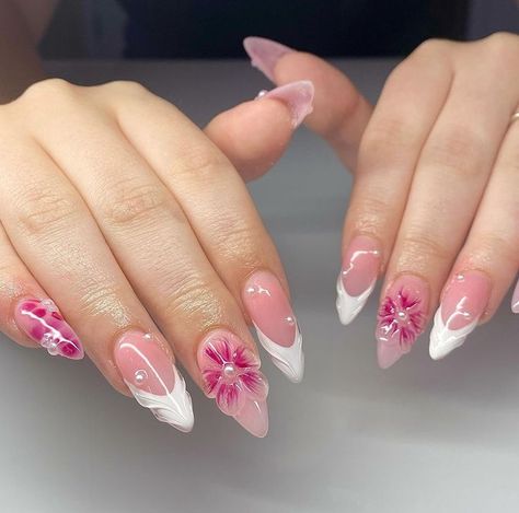 Aesthetic Pink Nails, Haircuts Ideas, Romantic Nails, Gel Nails Diy, Girly Acrylic Nails, Casual Nails, Pretty Gel Nails, Almond Acrylic Nails, Acrylic Nails Coffin Pink