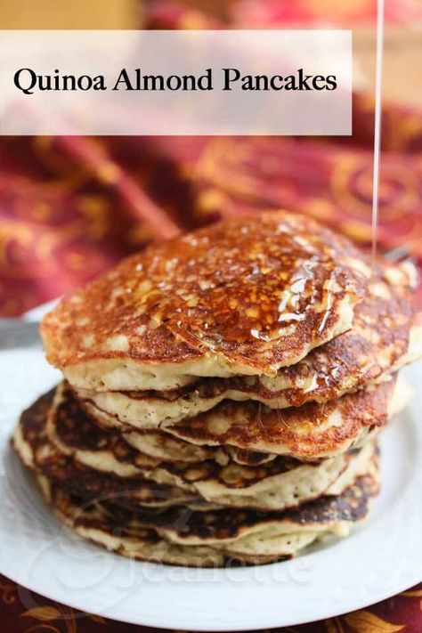 Almond Meal Pancakes, Quinoa Recipes Breakfast, Quinoa Pancakes, Almond Pancakes, Almond Flour Pancakes, No Flour Pancakes, Flour Pancakes, Quinoa Breakfast, Gluten Free Recipes For Breakfast