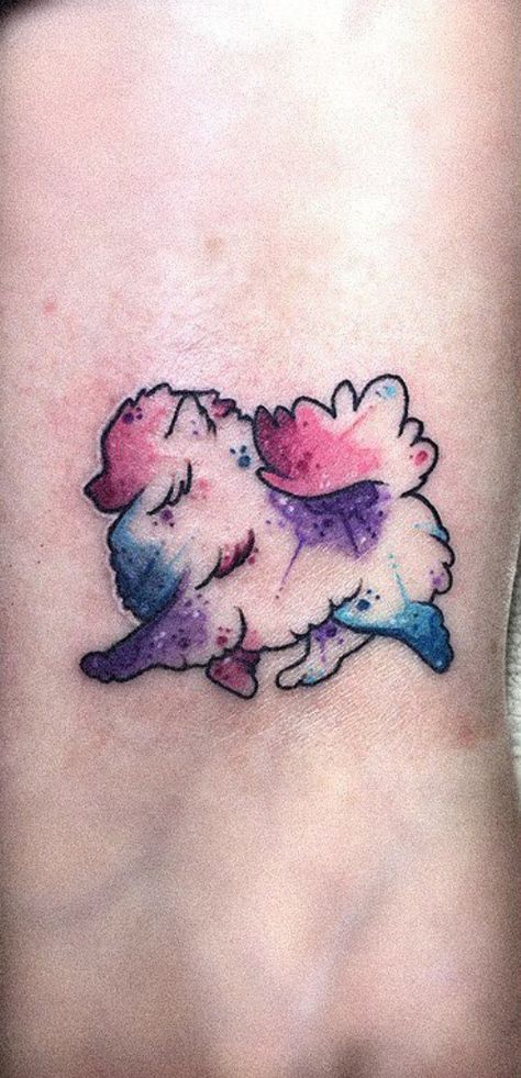 Pomeranian Tattoo Ideas, Pomeranian Ears Tattoo, Small Pomeranian Tattoo, Pom Dog Tattoo, Pomeranian Dog Tattoo, Pomeranian Tattoo Outline, Pomeranian Tattoo, Dog Tattoos Pomeranian, Pomeranian Silhouette Tattoo