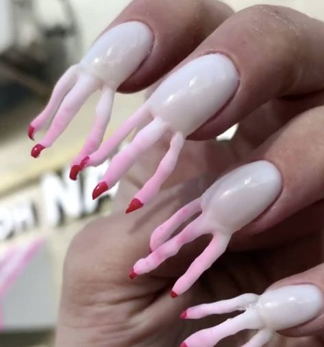 Bad Nails, Feet Nail Design, Crazy Nail Designs, Crazy Nail Art, Polygel Nails, Glow Nails, Nail Art Instagram, Crazy Nails, Simple Nail Art Designs