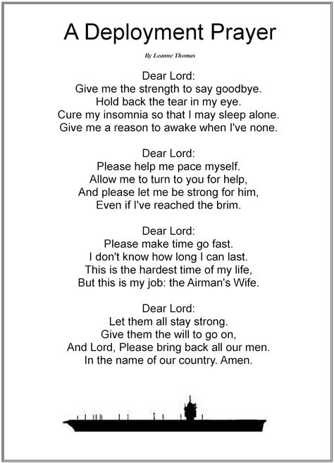 deployment prayer. I need to print this and switch it to Marine Wife Deployment Quotes, Military Wife Life, Army Wife Life, Marines Girlfriend, Airforce Wife, Military Deployment, Marine Wife, Military Girlfriend, Navy Life