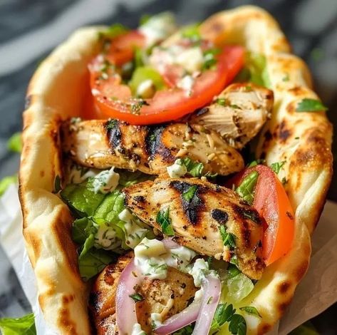 Greek Chicken Gyros with Homemade Tzatziki Sauce – Naomi's Recipes Greek Chicken Gyros With Tzatziki Sauce, Chicken Gyros With Tzatziki Sauce, Gyros With Tzatziki Sauce, Chicken Gyros Recipe, Gyro Seasoning, Greek Chicken Gyros, Gyros Recipe, Chicken Gyro Recipe, Greek Pita