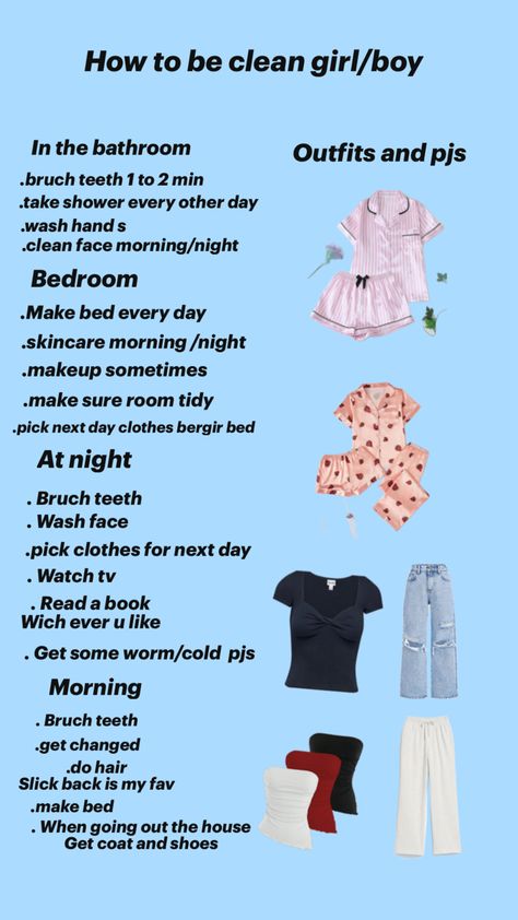 Lots of tips how to be a clean girl like some clothes style and much more How To Be A Clean Girl Tips, How To Be More Clean, How To Be Basic, That Girl Cleaning Routine, How To Be Aesthetic Tips, Clean Girl Aesthetic Tips, Clean Girl Checklist, How To Not Be A Pick Me Girl, How To Become Clean Girl