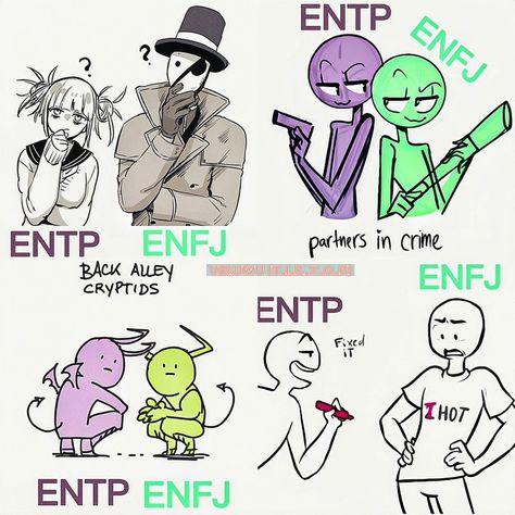 Anime: (My Hero Academia) #entp #enfj Entp X Enfj Relationship, Enfj Entp Relationship, Enfj X Entp Fanart, Entp Female X Infj Male, Female Infj Fanart, Enfj Anime Characters, Enfj And Entp, Enfj X Entp, Enfj Female