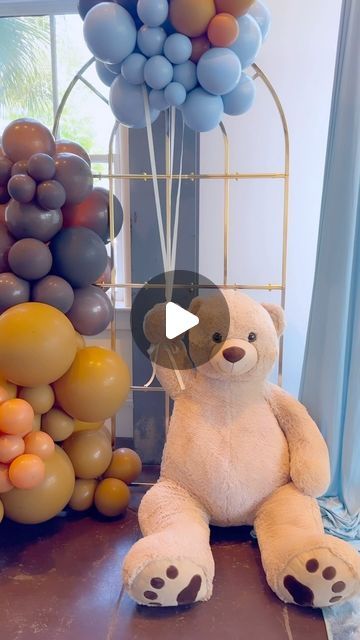 Bearly Wait Baby Shower Ideas, We Can Barely Wait, We Can Bearly Wait, Bearly Wait, Event Backdrop, Baby Shower Table, Setting Ideas, Balloon Backdrop, Baby Shower Theme