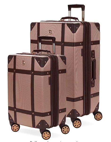 SwissGear 7739 Hardside Luggage Trunk with Spinner Wheels, Blush, 2-Piece Set (19/26) Trunk Suitcase, Luggage Trunk, Tool Backpack, Hardside Luggage Sets, Abs Weights, Luggage Shop, Hardside Luggage, Checked Luggage, Personalized Luggage