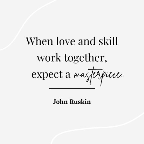 Passion and expertise are the perfect combination for achieving greatness in any field. As John Ruskin famously said, "When love and skill work together, expect a masterpiece." Let this quote be your inspiration to create something truly extraordinary! #Inspiration #LoveAndSkill #Masterpiece #JohnRuskinQuote Quote About Love, John Ruskin, Create Something, About Love, Me Quotes, Love Quotes, Meant To Be, Let It Be, Quotes