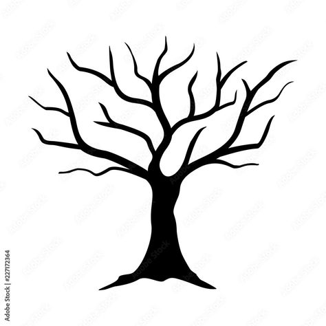 Download Silhouette tree without leaves vector Stock Vector and explore similar vectors at Adobe Stock. How To Draw Tree Without Leaves, Leaf Drawing Easy, Trees Without Leaves, Tree Without Leaves, Artistic Collage, Tree Drawing Simple, Silhouette Tree, Branch Drawing, Tree Outline