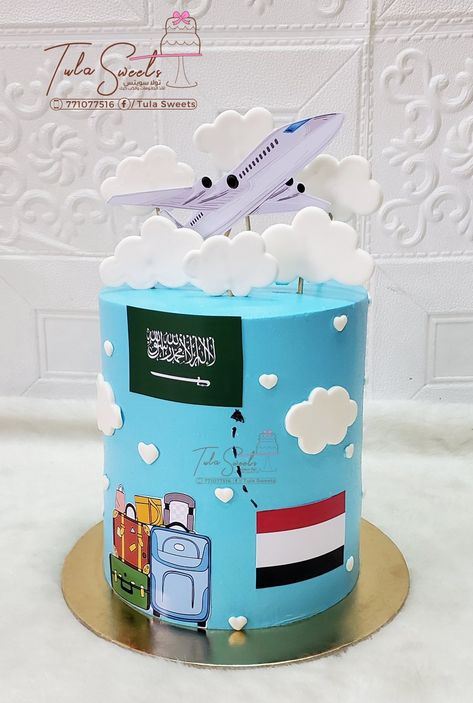 Welcome Back Cake Travel, Around The World Cake, Travel Theme Cake, Canada Cake, Bon Voyage Cake, Cowgirl Birthday Cakes, Farewell Party Decorations, Welcome Home Cakes, Baked Donut