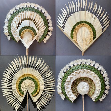 Balinese Wedding Decoration, Balinese Decoration, Visual Merchandising Display, Bali Decor, Palm Leaf Art, Balinese Decor, Diy Coconut, Native Artwork, Coconut Leaves