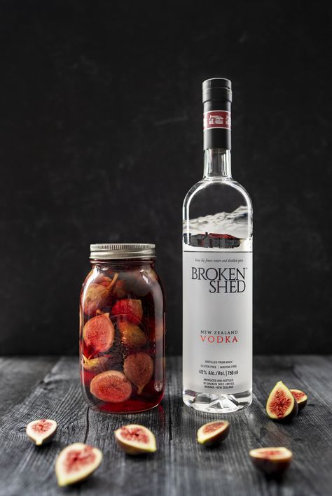 Fig-Infused Vodka Recipe | Broken Shed Vodka | Broken Shed Vodka Fig Infused Vodka, Infused Vodka Recipes, Fig Vodka, Black Mission Fig, Vodka Recipes, Infused Vodka, Cheese Cloth, Vanilla Flavoring, Wine And Spirits