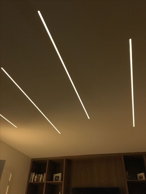 Ceiling Design Led Strip, Profile Light Pop, Bedroom Profile Light Ceiling, Profile Light Ceiling Design For Bedroom, Led Profile Lighting Design Ceiling, Pop Profile Light Design, New Ceiling Design Living Rooms, Minimal Ceiling Design, Ceiling Alternatives