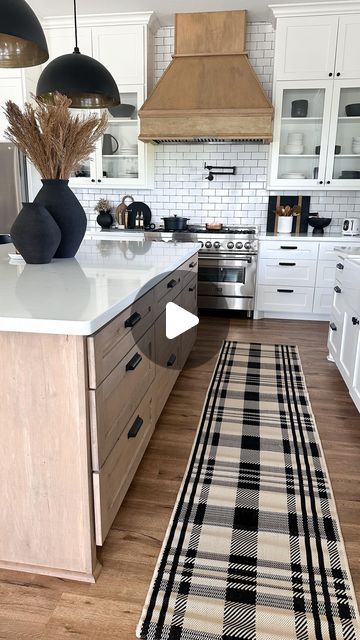 Michelle Anzaldua | Home Decor on Instagram: "Had to order this indoor/outdoor rug for the kitchen to try it out and I love it 🖤🤎

It definitely made my kitchen feel cozy for fall! 

It comes in lots of sizes and I will link it in my stories and in my LTK (Link in bio) 

#kitchenrug #kitchenrunner #rug #rugs #kitchen #kitchendecor #kitchendetails #kitcheninspiration" Plaid Rug In Kitchen, Hygge Kitchen Rug, Kitchen Rug Placement, Sweet Home Collection Kitchen Floor Mat Amazon, Buffalo Plaid Kitchen Rug, Sweet Home Collection Kitchen Floor Mat Amazon Buffalo Plaid, Rug Placement, Rugs Kitchen, Kitchen Must Haves