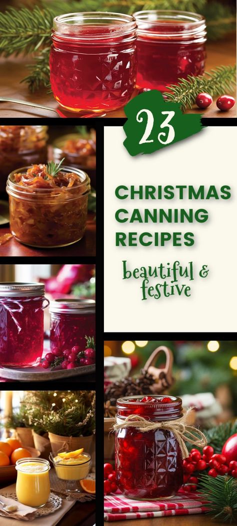 23 Must-Try Christmas Canning Recipes You'll Love Grandmas Canning Recipes, Canned Holiday Gifts, Taste Of Home Canning Recipes, What Can I Can Canning Recipes, Pepper Jelly Gift Ideas, Winter Jelly Recipes, Canning Fabric Tops, Canned Chutney Recipes, Fruit Butter Recipes Canning