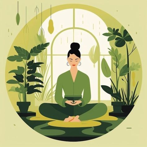 Meditation Illustration Art, Meditation Animation, Zen Illustration, Meditation Illustration, Yoga Illustrations, Meditation Art Spirituality, Bc Wallpaper, Health Illustration, Meditation Images