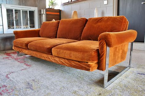 Sofa Apartment, Mcm Sofa, Chair Restoration, Dream Interior, California Modern, Apartment Sofa, Mid Century Sofa, Milo Baughman, Modernist Design