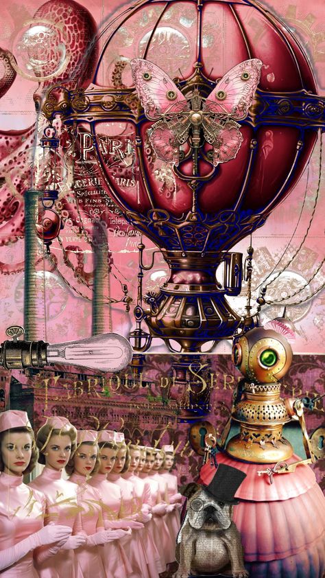 Pink Balloon #steampunk #pink Pink Steampunk, Pink Balloons, Balloons, Pink