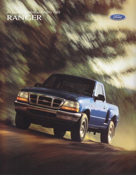 90s Ford Ranger, 1998 Ford Ranger, Built Ford Tough, Sales Brochure, Ford Pickup Trucks, Retro Car, Lincoln Mercury, Car Sales, Mini Trucks