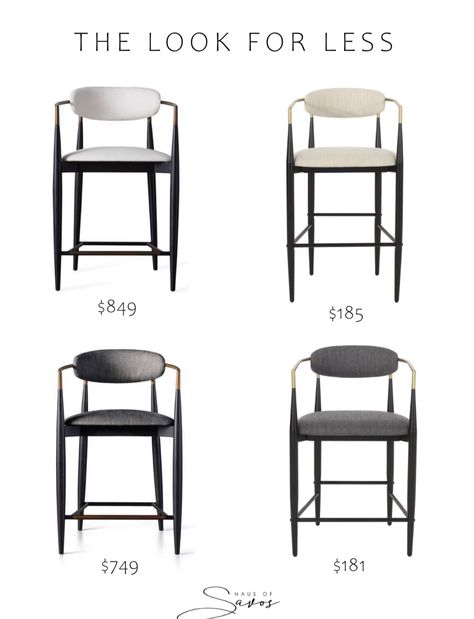 Barstools In Kitchen Modern, Modern Barstools Counter Stools, Arhaus Stool, Mid Century Modern Kitchen Bar Stools, Linen Bar Stools, Black Island Stools Kitchen, Transitional Kitchen Stools, Island Chairs Counter Stools Modern, Masculine Bar Stools