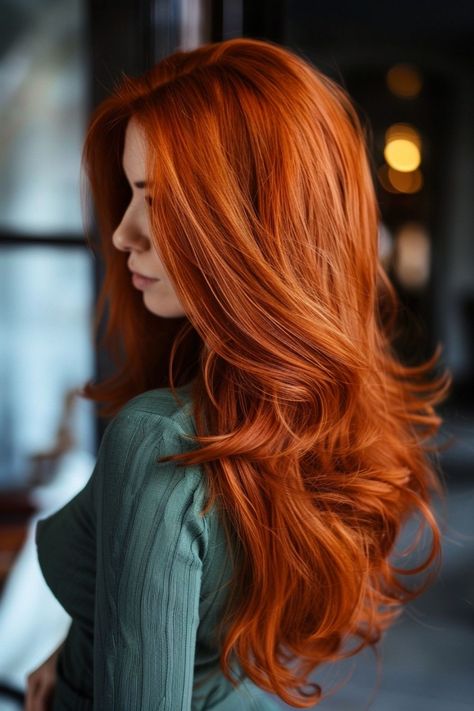 Yellow Hair Color Ideas That Are Totally On-Trend Yellow Hair Color Ideas, Paprika Hair Color, Orange Hair Color Ideas, Ginger Hair Extensions, Orange Hair Color, Red Orange Hair, Cheveux Oranges, Yellow Hair Color, Hair Styels