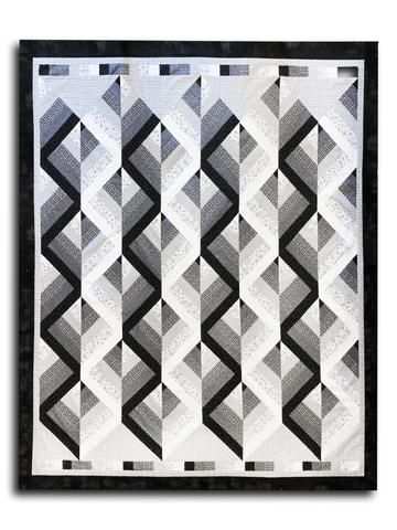 Mirror, Mirror – Jordan Fabrics Jordan Fabrics, Quilt Videos, Twisted Ribbons, Black And White Quilts, Two Color Quilts, Ribbon Quilt, Quilting Designs Patterns, 3d Quilts, Free Pattern Download