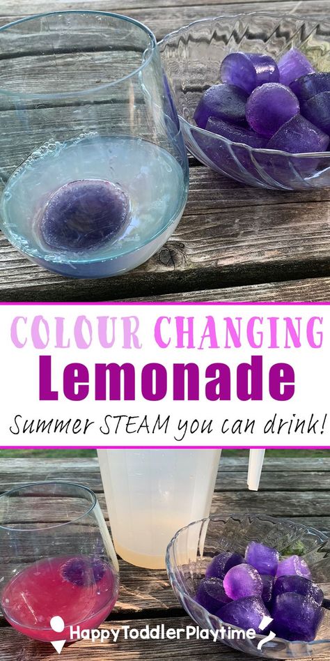 Make colouring changing lemonade with your kids on a summer day and amaze and refresh them! A STEAM activity you can drink! Summer Science Activities, Summer Preschool Crafts, Steam Activity, Summer Science, Summer Preschool, Steam Activities, Diy Science, Science Activities For Kids, Can Drink