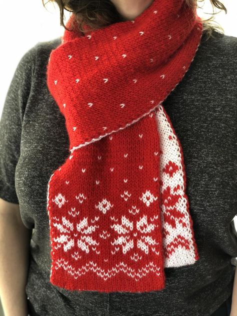 Festive Snowflakes Scarf | Etsy Christmas Scarf Knitting Pattern, Colorwork Scarf Pattern, Knit Christmas Scarf Pattern, Handmade Winter Red Knitting Pattern, Handmade Red Winter Knitting Pattern, Christmas Crochet Scarf, Knitted Snowflake Sweater Pattern, Snowflake Knitting Chart, Scarf Pattern Design