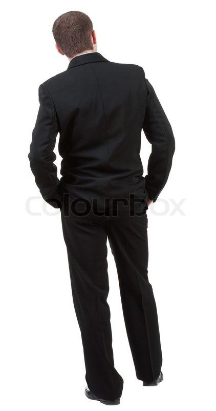 Facing Backwards Pose, Suit Back View, Person Back View, Back View, High Resolution Picture, Drawing Poses, Black Suits, Dnd Characters, Business Man