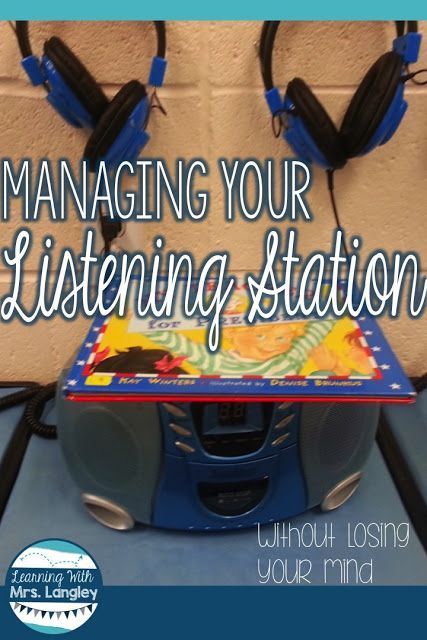 Classroom Organization Kindergarten, Kindergarten Reading Lessons, Kindergarten Classroom Organization, Trendy Classroom, Listening Station, Kindergarten Organization, Auditory Learners, Listening Center, Listen To Reading