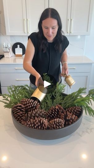 4.5K views · 349 reactions | Amazon Find ✨ comment HOLIDAY for the links

Easy amazon Christmas centerpiece decor bowl idea. Love these pine stems paired with these pinecones. Add this set of 3 giant bells to tie everything together. Everything linked in my Amazon storefront.

👉🏻 exact bowl is linked in my LTK

#amazonhome #holidaydecor #modernhomedecor #homedecor | Erika Mertens Christmas Island Centerpiece Ideas, Christmas Bowl Decorations, Pinecone Centerpiece, Large Wooden Bowl, Glass Bowl Decor, Amazon Christmas, Christmas Tabletop Decor, Christmas Table Centerpieces, Table Scapes